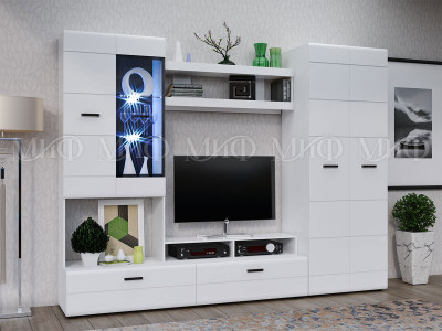 Гостиная Нэнси New Вариант №4 дуб-белый