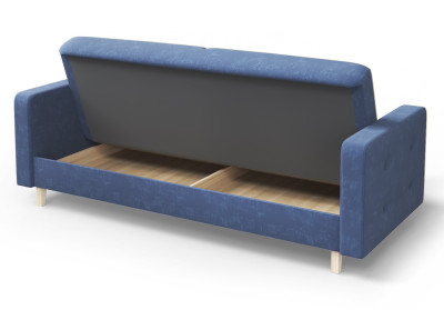 Диван Памир синий прямой с подлокотниками