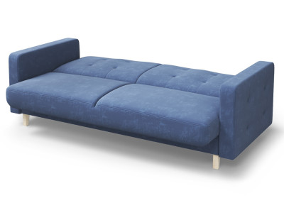 Диван Памир синий прямой с подлокотниками