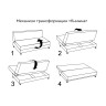 Диван серый Арбат 1200 Veluta LUX 32