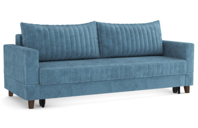 Диван-кровать синий ЕвроМагнат велюр тенерифе дасти блю