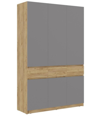 Шкаф 3-створчатый ШК-002 Бостон серый