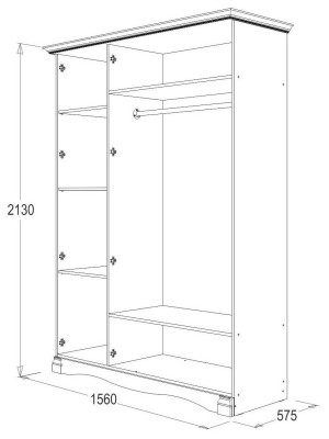Шкаф для одежды и белья Ольга 1Н