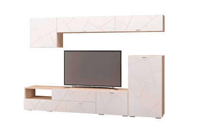 Гостиная Скайлайн, набор ДГ- 10, дуб сонома светлый/белый