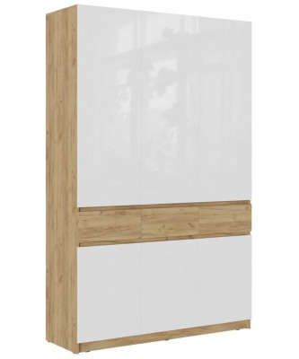 Шкаф 3-створчатый ШК-002 Бостон белый