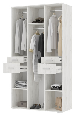 Шкаф ШК-02 Нельсон дуб крафт белый