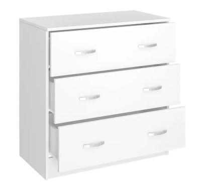 Комод РОНДА КМ-02 с 3-мя ящиками белое дерево