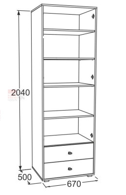 Шкаф для белья с полками Омега 18