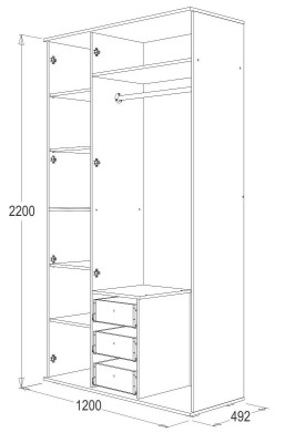 Шкаф для одежды Ольга 14