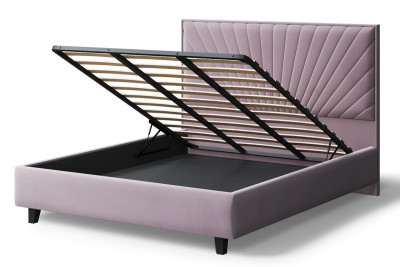 Кровать Леона, 2000*1800 мм, лиловый на ножках