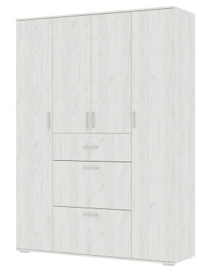 Шкаф Нельсон ШК-03 дуб крафт белый