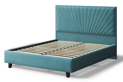 Кровать Леона, 2000*1800 мм, бирюзовый на ножках