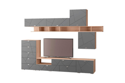 Гостиная Скайлайн, набор ДГ- 5, дуб сонома светлый/графит