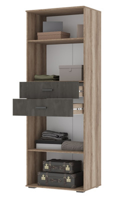 Шкаф Нельсон ШК-05 дуб каньон/дуб каньон железный камень