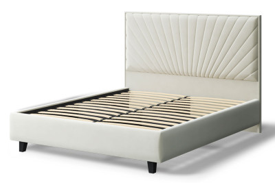 Кровать Леона, 2000*1800 мм, серо-белый на ножках