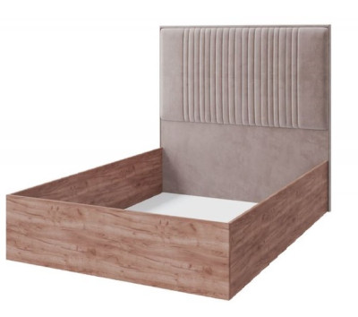 Кровать Тоскана, 1200*2000 мм, дуб табачный, ткань Модус 02