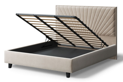 Кровать Леона, 2000*1800 мм, бежевый на ножках