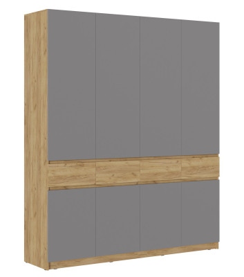 Шкаф 4створчатый ШК-004 Бостон серый