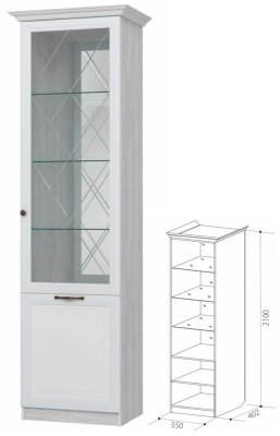 Шкаф-витрина Гармония-7 со стеклом ГМ-1