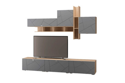 Полка Скайлайн 1500 с перегородками, дуб сонома светлый